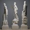 3 Greek Gods Poseidon Ares Hephaestus Statue Sculpture Figure Set view 3