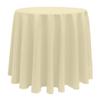 Ultimate Textile -2 Pack- 102-Inch Round Polyester Linen Tablecloth, Tan Beige view 1