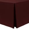 Ultimate Textile -10 Pack- Shantung - Majestic 8 ft. Fitted Tablecloth - Fits 30 x 96-Inch Rectangular Tables - 36" H, Burgundy Red view 1