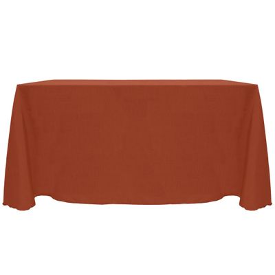 Ultimate Textile 108x132-Inch Shantung Tablecloth, Burnt Orange, 10 Pack
