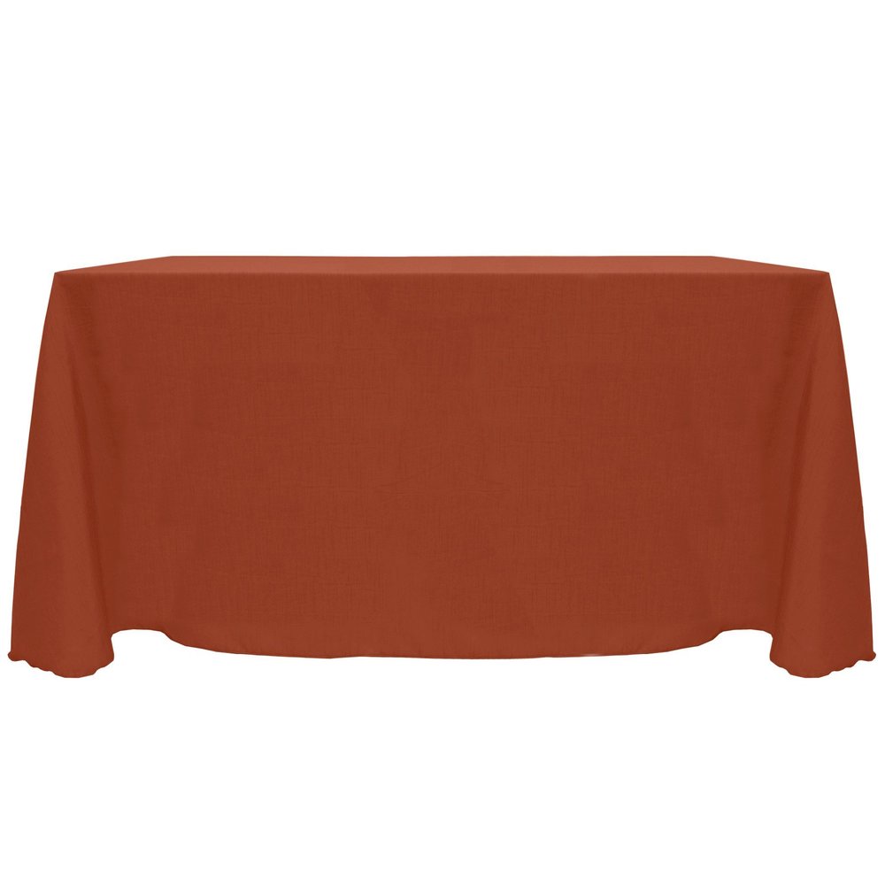 Ultimate Textile 108x132-Inch Shantung Tablecloth, Burnt Orange, 10 Pack
