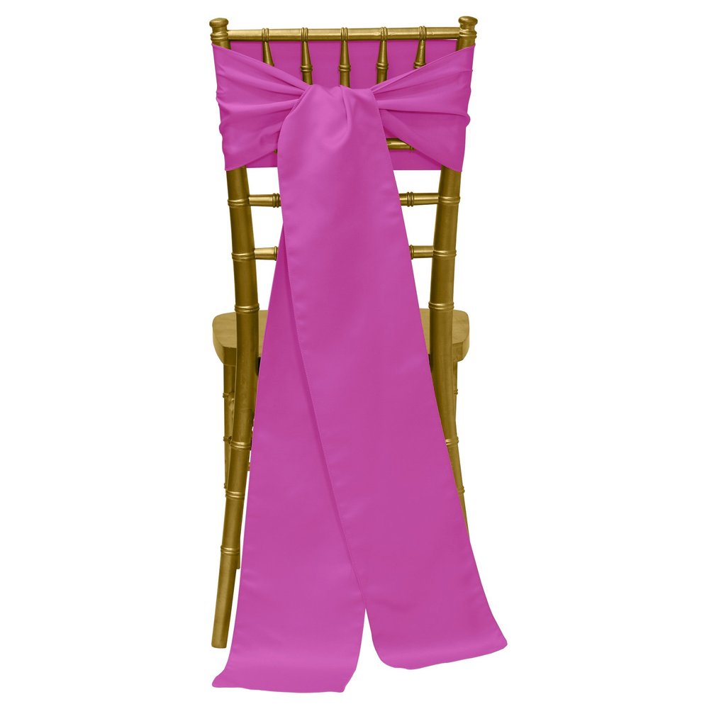 Ultimate Textile -25 Pack- Bridal Satin 8 x 100-Inch Chair Tie Sash, Rose Pink