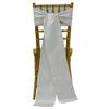 Ultimate Textile -25 Pack- Bridal Satin 8 x 100-Inch Chair Tie Sash, Silver Grey view 1