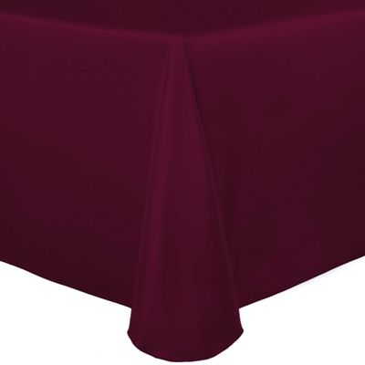 Ultimate Textile -5 Pack- Bridal Satin 72 x 120-Inch Oval Tablecloth, Burgundy Red