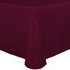 Ultimate Textile -5 Pack- Bridal Satin 72 x 120-Inch Oval Tablecloth, Burgundy Red view 1