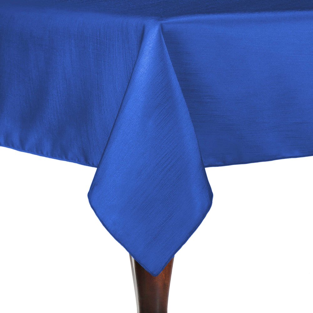 Ultimate Textile -3 Pack- Reversible Shantung Satin - Majestic 60 x 144-Inch Rectangular Tablecloth, Royal Blue