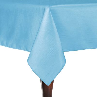Ultimate Textile -3 Pack- Reversible Shantung Satin - Majestic 60 x 144-Inch Rectangular Tablecloth, Light Baby Blue