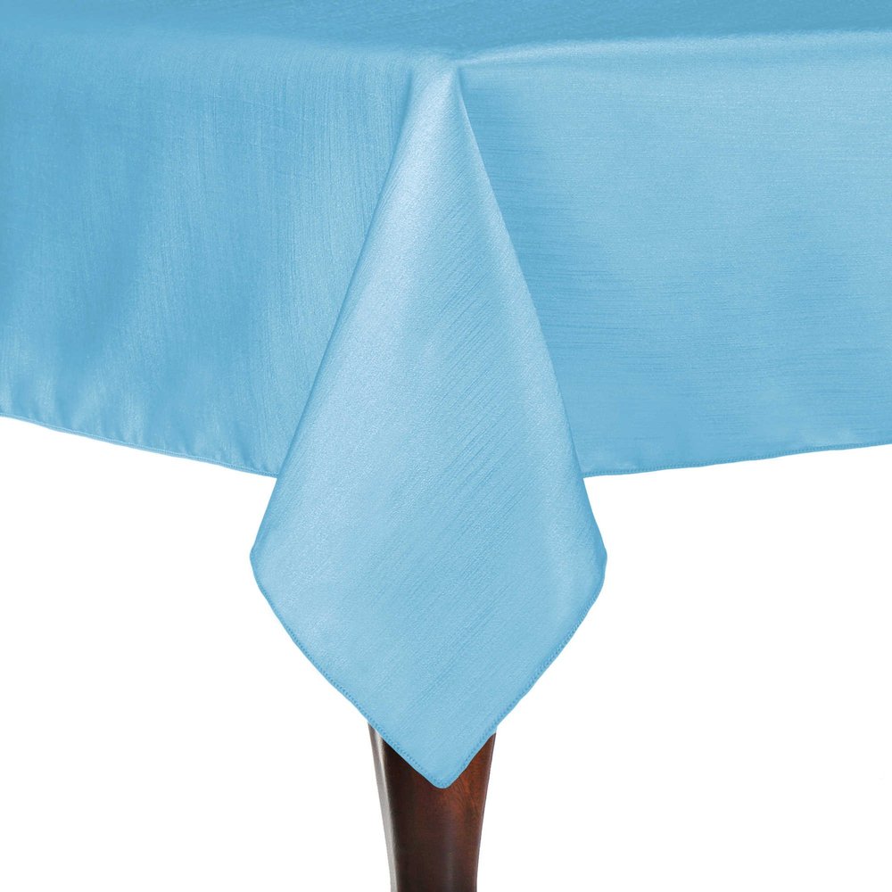 Ultimate Textile -3 Pack- Reversible Shantung Satin - Majestic 60 x 144-Inch Rectangular Tablecloth, Light Baby Blue
