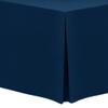 Ultimate Textile -3 Pack- 5 ft. Fitted Polyester Tablecloth - Fits 30 x 60-Inch Banquet and Folding Rectangular Tables - 42" H, Navy Blue view 1