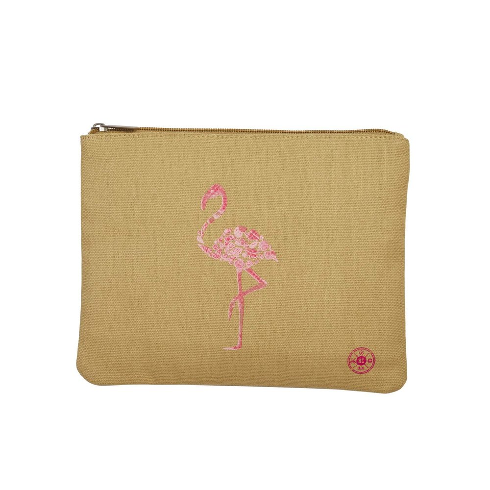 Beachcombers Pink Flamingo Zip Top Bag Multi