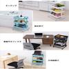 Yamazen LSBT-3(BK) Kitchen Wagon, Slim, Adjustable Height, Total Load Capacity 66.1 lbs (30 kg), Mesh Type, Casters, Width 10.8 x Depth 15.6 x Height 30.3 inches (27.5 x 39.5 x 77 cm), Basket Trolley, Assembly Required, Black view 3