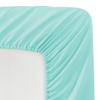 Singh's Textiles 100% Egyptian Cotton 400 Thread Count 1-Piece Extra Deep Pocket Fitted Sheet (72" x 84") Fit Upto (+9 Inches) California King, Aqua Solid view 1