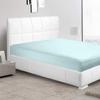 Singh's Textiles 100% Egyptian Cotton 400 Thread Count 1-Piece Extra Deep Pocket Fitted Sheet (72" x 84") Fit Upto (+9 Inches) California King, Aqua Solid view 2