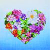 DIAMOND DOTZ Flower Heart Floral Diamond Painting Kits for Adults - Diamond Art Kits a Relaxing Creative Craft Kit with Dotz Gems 15"x15" view 1