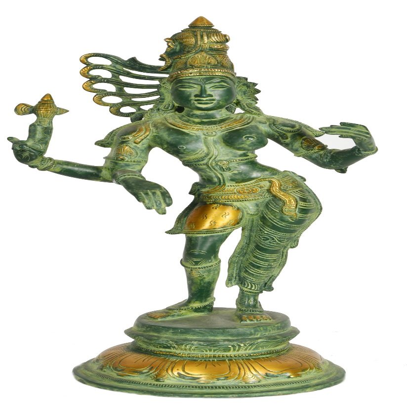 Exotic India ZDJ43 Ardhanarishvara (Shiva-Shakti), Green