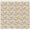 Ambesonne Seashells Shower Curtain, Abstract Starfishes with Spiral Lines Doodle Style Illustration, Cloth Fabric Bathroom Decor Set with Hooks, 69" W x 75" L, Pale Brown Pale Blue view 2
