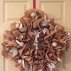 Burlap Wreath w/letter and decorations view 2