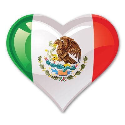 Magnet America Mexico Heart Magnet is 4.125" x 4.75" Made for Vehicles and Refrigerators