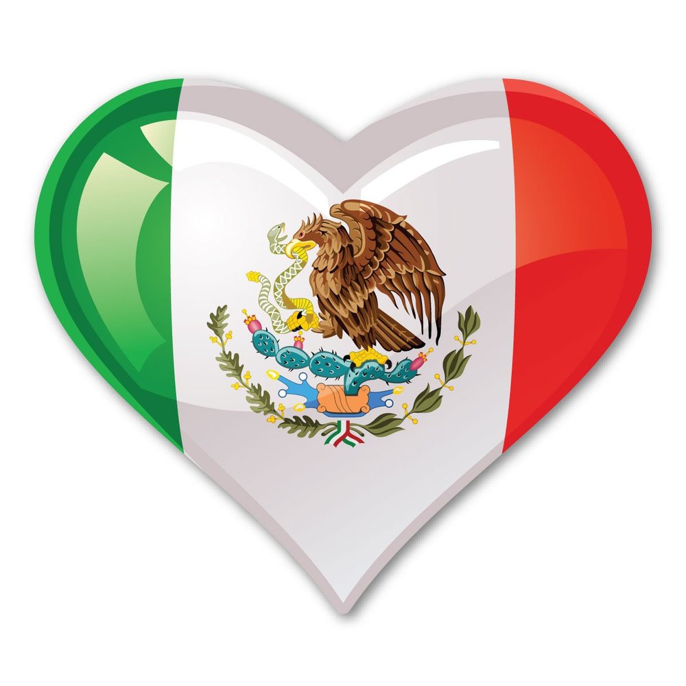 Magnet America Mexico Heart Magnet is 4.125" x 4.75" Made for Vehicles and Refrigerators
