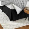 Amazon Basics Lightweight Pleated Bed Skirt, Wrinkle Resistant, Machine Washable, Full, Black, Solid view 1