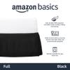 Amazon Basics Lightweight Pleated Bed Skirt, Wrinkle Resistant, Machine Washable, Full, Black, Solid view 2