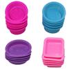 20 Pcs Silicone Soap Making Molds, Square Round Oval Shaped, FineGood Soft Cupcake Muffin Baking Pan for DIY Homemade Craft, Food Grade - Pink, Blue, Rose Red, Purple view 1