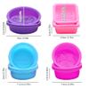 20 Pcs Silicone Soap Making Molds, Square Round Oval Shaped, FineGood Soft Cupcake Muffin Baking Pan for DIY Homemade Craft, Food Grade - Pink, Blue, Rose Red, Purple view 4