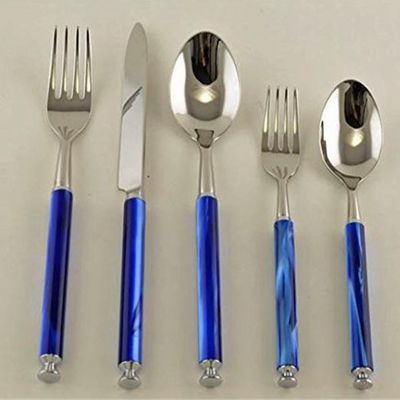 Arvindgroup Flatware Set, Blue