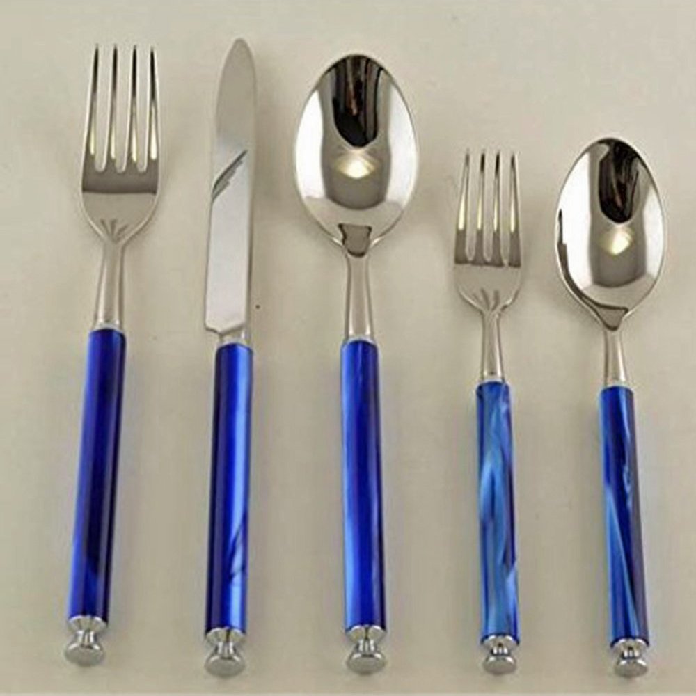 Arvindgroup Flatware Set, Blue