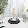 Plymor 4" x 7" Small Glass Display Dome Cloche (Black Wood Veneer Base) view 3