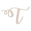 15" Watermelon Curl Script Unfinished Wood Initial Monogram Letter T (Sizes 12"-30") view 1