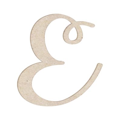 20" Watermelon Curl Script Unfinished Wood Initial Monogram Letter E (Sizes 12"-30")