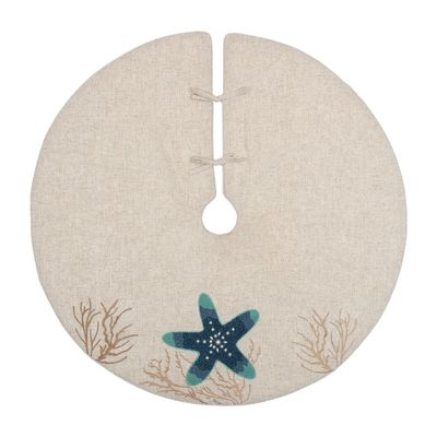 C&F Home Coral Reef Indigo Tree Skirt Treeskirt Indigo