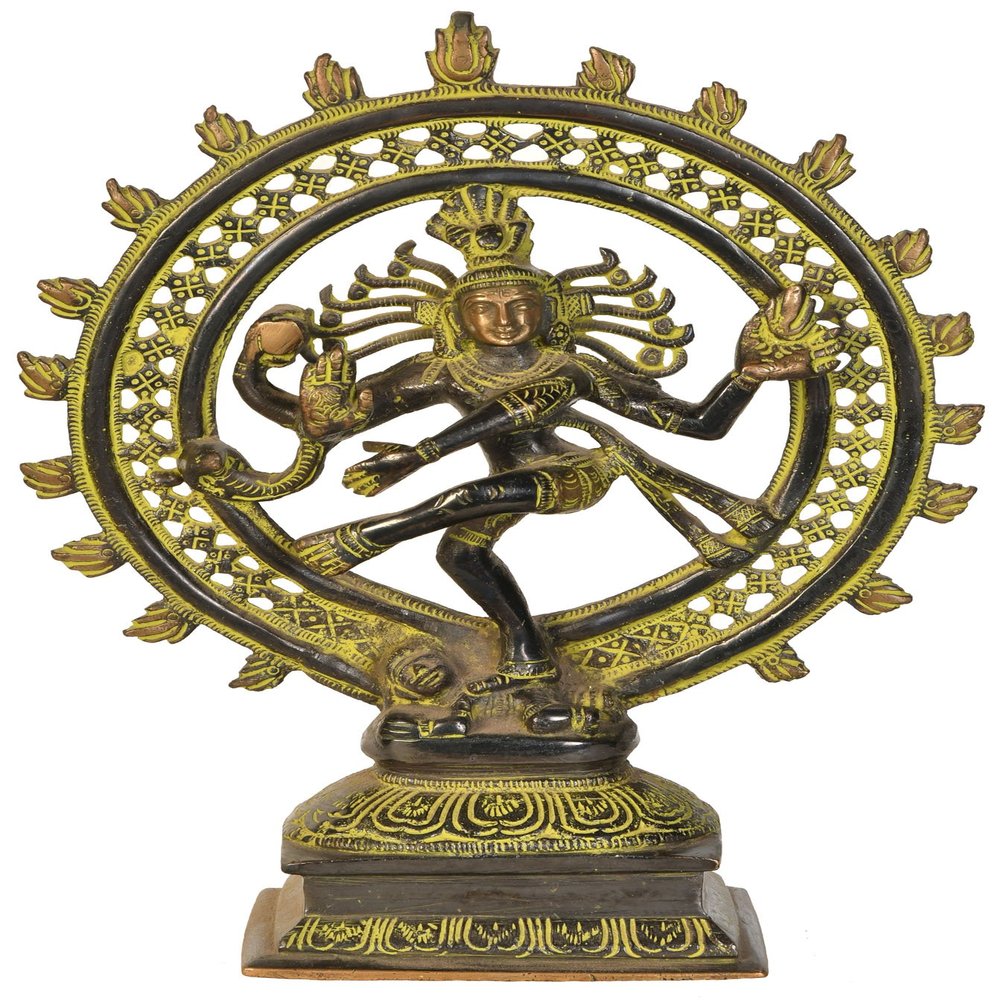 Exotic India Nataraja Brass Statue, Green