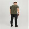 JACK & JONES Male T-Shirt Plain Polo T-Shirt, Olive Night, XX-Large view 3