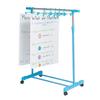 Fun Express Anchor Chart Storage Rack - Includes 12 Hangers - Blue - Plastic with Metal Bars - 35 1/2'' x 17'' x 41'' - Classroom Use view 1
