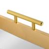 Kate and Laurel Lipton Decorative Mirror Tray with Polished Metal Handles, Gold view 3