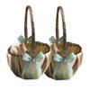 Alex Emotions Gold & Mint Wedding Ring Bearer Pillow and Flower Girl Basket Set  Satin & Ribbons  Pairs Well with Most Dresses & Themes  Splendour Every Wedding Deserves view 1