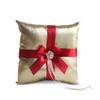 Alex Emotions Gold & RED Wedding Ring Bearer Pillow and Flower Girl Basket Set  Satin & Ribbons  Pairs Well with Most Dresses & Themes  Splendour Every Wedding Deserves view 2