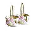 Alex Emotions Gold & Pink Wedding Ring Bearer Pillow and Flower Girl Basket Set  Satin & Ribbons  Pairs Well with Most Dresses & Themes  Splendour Every Wedding Deserves view 1
