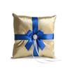 Alex Emotions Gold & Royal Blue Wedding Ring Bearer Pillow and Flower Girl Basket Set  Satin & Ribbons  Pairs Well with Most Dresses & Themes  Splendour Every Wedding Deserves view 2