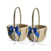 Alex Emotions Gold & Royal Blue Wedding Ring Bearer Pillow and Flower Girl Basket Set  Satin & Ribbons  Pairs Well with Most Dresses & Themes  Splendour Every Wedding Deserves view 1