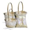 Alex Emotions Gold & Ivory LACE Wedding Ring Bearer Pillow and Flower Girl Basket Set  Satin & Ribbons  Pairs Well with Most Dresses & Themes  Splendour Every Wedding Deserves view 1