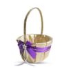 Alex Emotions Gold & Purple Jewel Wedding Ring Bearer Pillow and Flower Girl Basket Set  Satin & Ribbons  Pairs Well with Most Dresses & Themes  Splendour Every Wedding Deserves view 3