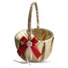 Alex Emotions Gold & RED Wedding Ring Bearer Pillow and Flower Girl Basket Set  Satin & Ribbons  Pairs Well with Most Dresses & Themes  Splendour Every Wedding Deserves view 3
