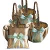 Alex Emotions Gold & Mint Wedding Ring Bearer Pillow and Flower Girl Basket Set  Satin & Ribbons  Pairs Well with Most Dresses & Themes  Splendour Every Wedding Deserves view 1