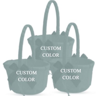 Alex Emotions Custom Color Wedding Ring Bearer Pillow and Flower Girl Basket Set  Satin &Ribbons  Pairs Well with Most Dresses & Themes  Splendour Every Wedding Deserves