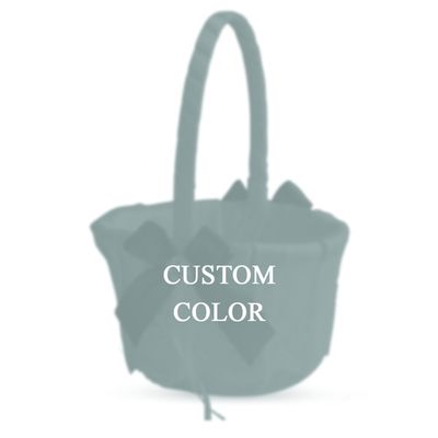 Alex Emotions Custom Color Wedding Ring Bearer Pillow and Flower Girl Basket Set  Satin &Ribbons  Pairs Well with Most Dresses & Themes  Splendour Every Wedding Deserves