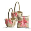 Alex Emotions Gold & Coral Wedding Ring Bearer Pillow and Flower Girl Basket Set  Satin & Ribbons  Pairs Well with Most Dresses & Themes  Splendour Every Wedding Deserves view 1