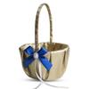 Alex Emotions Gold & Royal Blue Wedding Ring Bearer Pillow and Flower Girl Basket Set  Satin & Ribbons  Pairs Well with Most Dresses & Themes  Splendour Every Wedding Deserves view 3